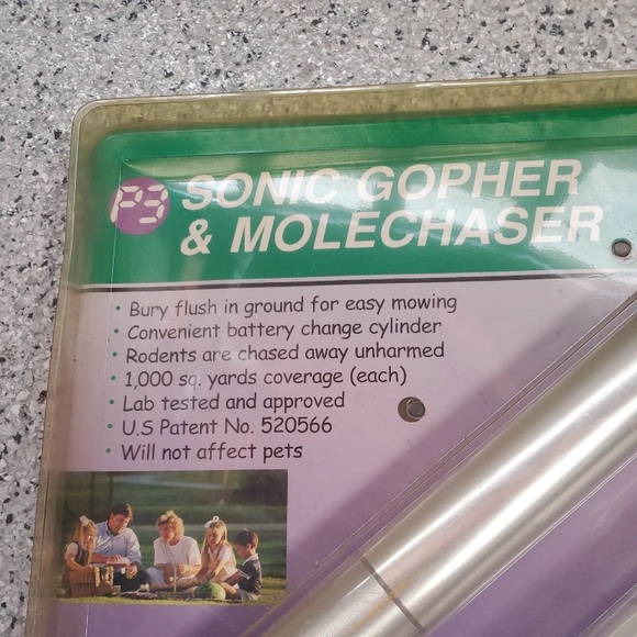 P3 International Battery Operated Sonic Gopher & Mole Chaser 2 Pack VINTAGE 1998 - Picture 2 of 7